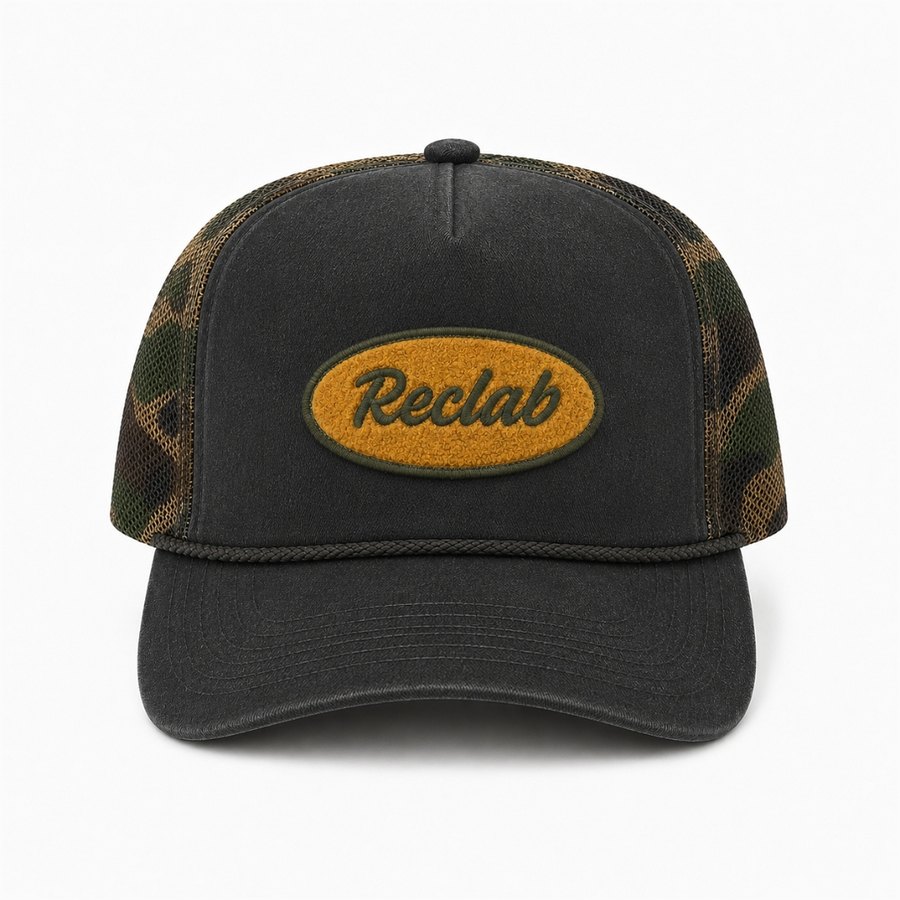 Chenille patch on cap